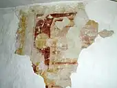 Chapelle de Locmaria-er-Hoët : reste de fresque.