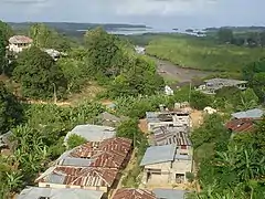 Vue depuis Chake Chake vers l'océan