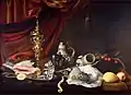 Petrus Willebeeck (en), Nature morte, h/t, première moitié du XVIe&nbsp;siècle.
