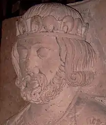 Gisant de Philippe Ier (vue d'artiste), abbaye de Saint-Benoît-sur-Loire, XIIIe siècle.