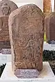 Séma illustrant une scène des Jātakas, période Dvaravati, IXe - Xe&nbsp;siècle, trouvée dans le district de Kaset Sombun, province de Chaiyaphum