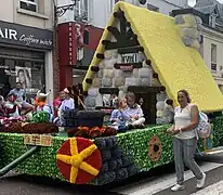 Chat représentant une maison gauloise lors de la Cany parade 2023