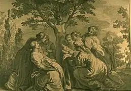 La naissance d'Adonis, gravure pour le livre X des Métamorphoses d'Ovide.