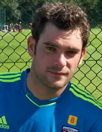 Pierre Ducasse, en 2011, à l'entraînement avec le RC Lens.