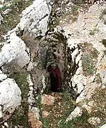 Entrée de la grotte.