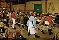 Le repas de noces, par le peintre flamand Pieter Brueghel l'Ancien 1566-69.