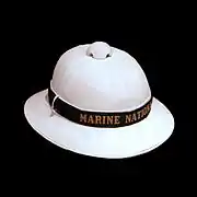 Salacot de la Marine française au début du XXe&nbsp;siècle.
