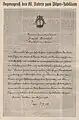 Lettre de félicitations envoyée par Pie XII avec sa bénédiction pour le centenaire du magazine