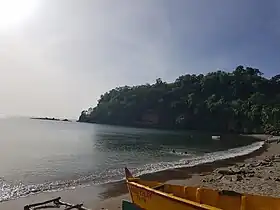 Plage et pointe d'Orange à Anse-la-Raye en juillet 2023