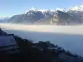 Plaine du Rhône sous le brouillard