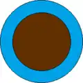 Planète océan. Marron foncé : noyau de roches/métaux. Bleu clair : manteau de « glaces » (volatils).