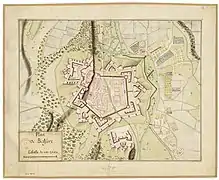 Plan de Belfort en 1750.