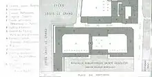 La rue sur une carte du collège Sainte-Barbe en 1847.