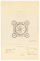 Plan des combles de la tour méridionale de la cathédrale de Reims (avant restauration), 1852