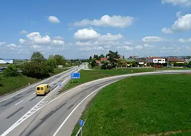 Planá vue du pont de la route II 143.