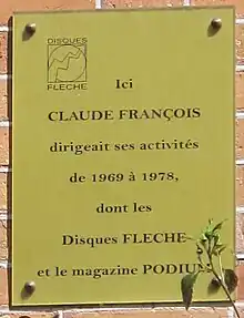 Plaque au 122, boulevard Exelmans.
