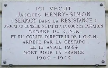 Plaque au no&nbsp;21.