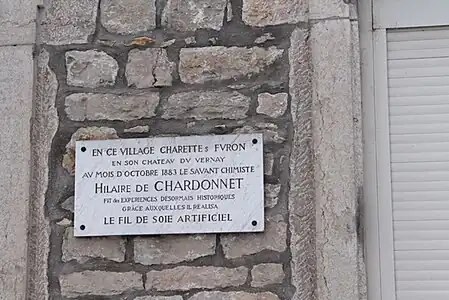 Plaque commémorative à la mairie de Charette.
