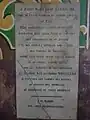 Plaque en hommage à Léon Lecailtel dans la Basilique-cathédrale de l'Immaculée-Conception de Castries.