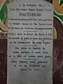 Plaque en hommage à Léon Rautureau dans la Basilique-cathédrale de l'Immaculée-Conception de Castries.