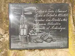 Plaque commémorative à Trilport près de Paris.
