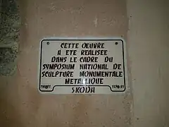 Plaquette des sphères de Skoda en janvier 2019.