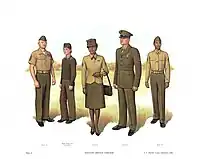 Uniformes des soldats du Corps des Marines.