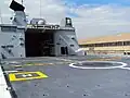 Vue de la plateforme hélicoptère.