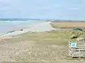 Plovan (baie d'Audierne) : cordon de galets de la partie nord de la baie d'Audierne vu de Ru Vein.