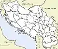 Le royaume des Serbes, Croates et Slovènes et ses 33 provinces.