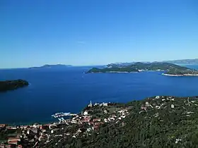 Vue du fort de Sutvrač à Lopud.