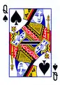 Dame de pique, portrait anglais, jeu de poker.