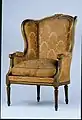 Bergère en confessionnal de style Louis XVI.