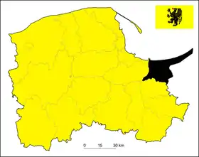 Localisation de Powiat de Nowy Dwór Gdański