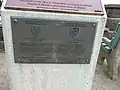 Plaque commémorative désignant le Pont de Québec comme monument historique du génie civil. Désignation attribuée en 1987.