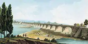 Le Ponte sul Taro (it) à Ponte Taro, frazione de Fontevivo en 1819
