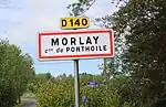 Entrée du hameau de Morlay.