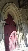 Intérieur du porche.