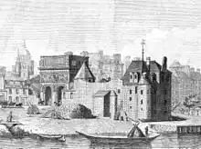 Porte Saint-Bernard et château de la Tournelle vers 1780.