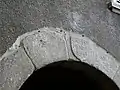 Porte du vingtain clé de voûte