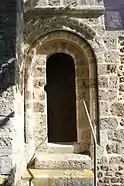 Porte du chœur de l'église paroissiale Notre-Dame de Préaux construite par l'abbaye Saint-Pierre à la fin du XIe&nbsp;siècle.
