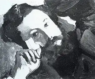 Frédéric BazillePortrait d'Alfred Sisley (1867-1868)ancienne Collection Wildensteindétruit durant la Seconde Guerre mondiale