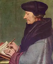 Hans Holbein le Jeune, Portrait d'Erasme de Rotterdam (1523)