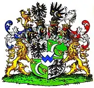 Wappen der Grafen von Posadowsky-Wehner im Schlesischen Wappenbuch von Krane