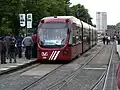 Variotram utilisé à Duisbourg sur la Platz der Einheit