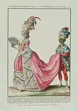 Pouf orné de plumes, extrait du Cahier de costumes français