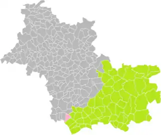 Pouillé dans l'arrondissement de Romorantin-Lanthenay en 2016.