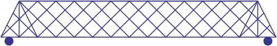Poutre Warren avec diagonales entrecroisées