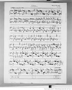 page du manuscrit