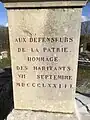 Monument aux morts de la guerre de 1870-71 à Prauthoy
